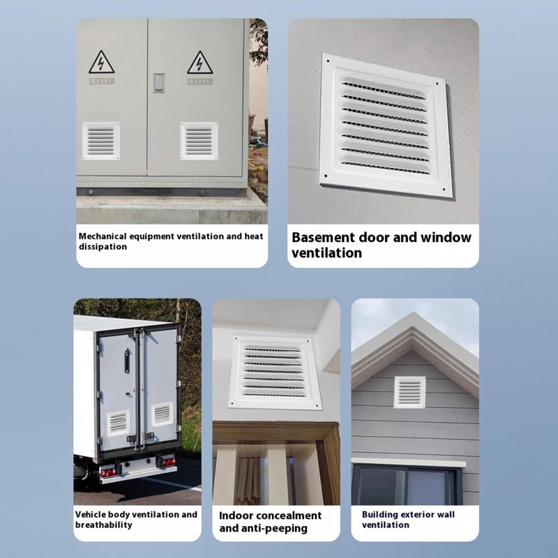 غطاء مشعب تهوية مربع أبيض 200x200 للحمام والمطبخ والمكتب - Image 3