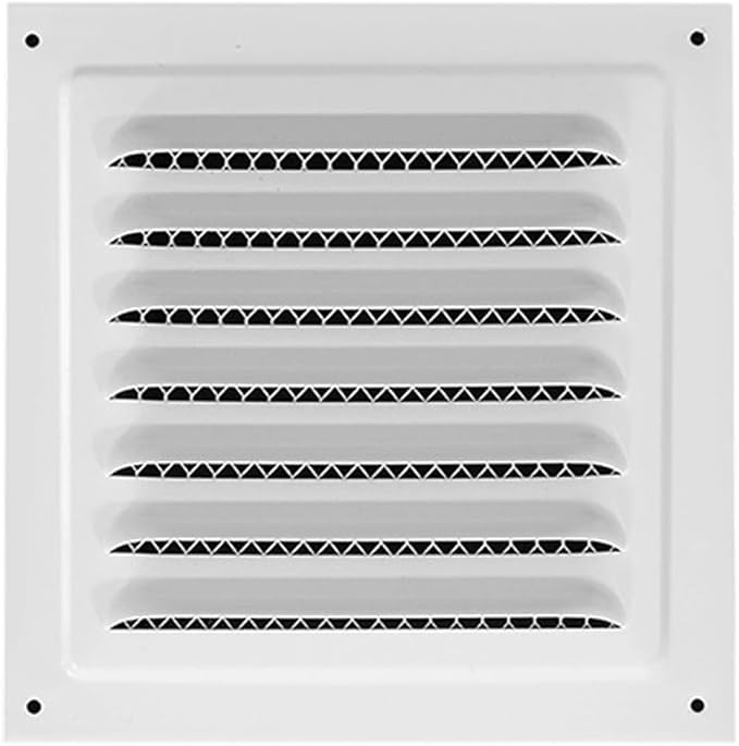 غطاء مشعب تهوية مربع أبيض 200x200 للحمام والمطبخ والمكتب - Image 1