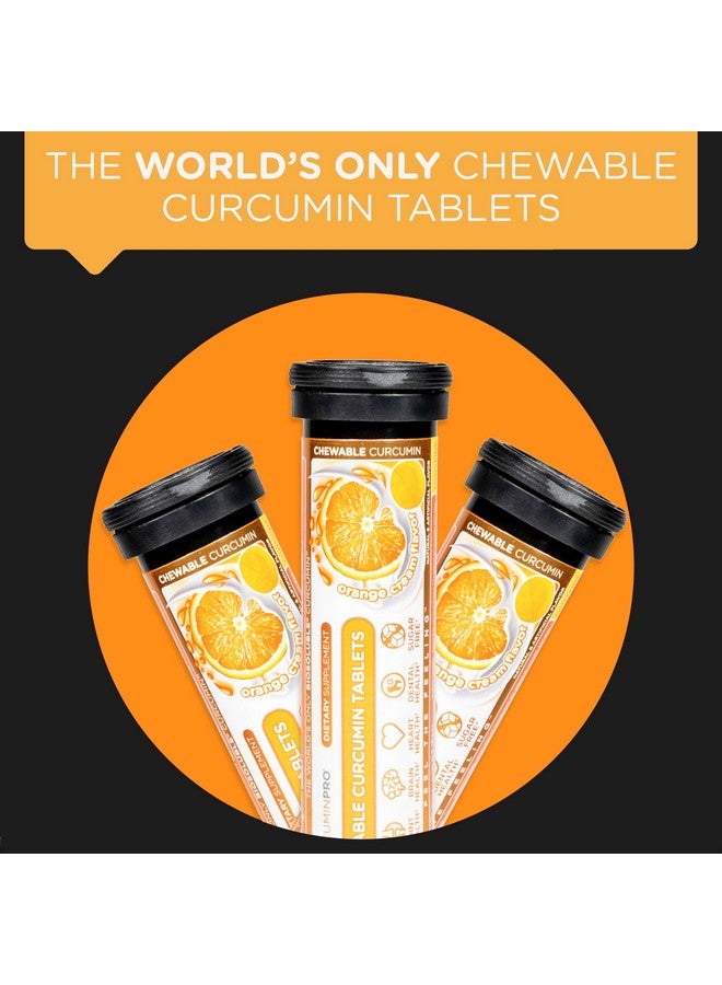 curcuminpro Chewable Tablets | BioSoluble Organic Turmeric Curcumin | Sugar-Free | Movement Support | 18 Count | Orange Cream Flavor - Image 4