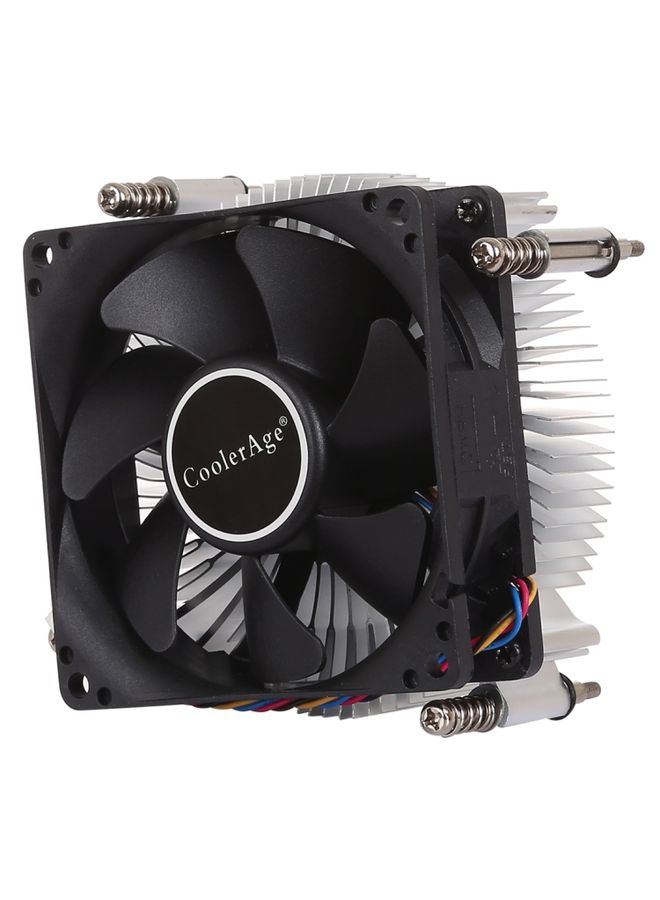 BURAQ 4Pin CPU Cooler Mute Silent Fan Thickened Aluminum Heat Sink for Intel 1155 / 1150 / 1151  - Image 2