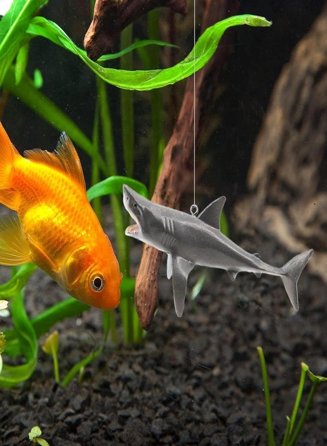 GANPUB 1Pc Floating Shark Ornament - Adjustable Aquarium Shark Animal Decor | Aquarium Floating Shark Ornaments Thematic Ornaments Suitable for Aquarium All Kinds of Fish Tank and Home Aquarium Décor - Image 3