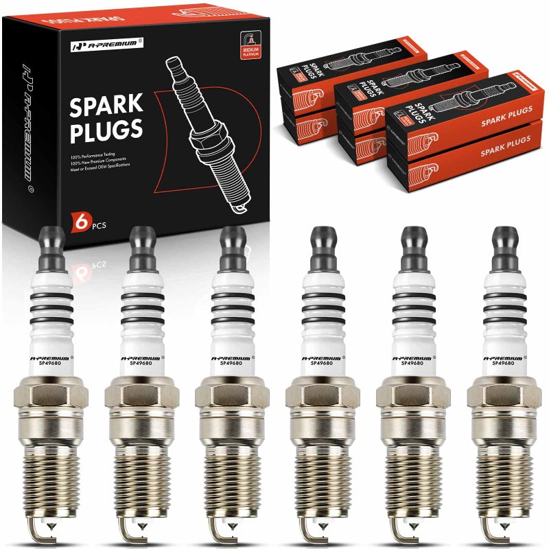 APremium Iridium Platinum Spark Plugs Compatible with Jaguar X Type 20022008 S Type 20002008 30L Pack of 6
