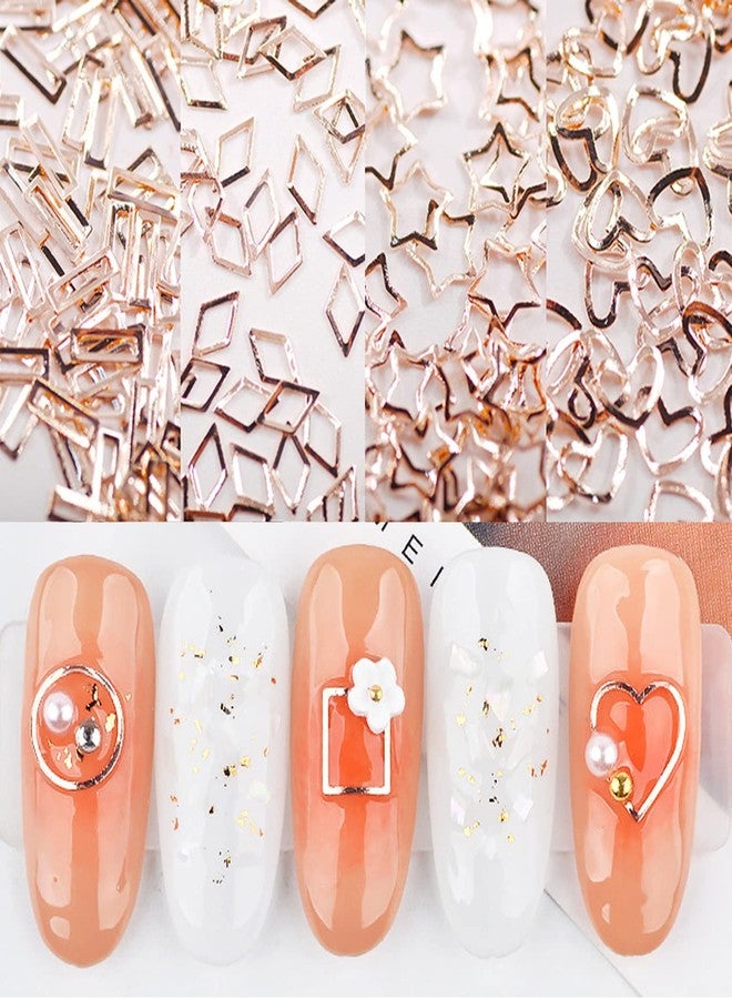 Vezocim 28 Grids Alloy Nail Art Rivets, 3D Mix Geometry Nail Studs Design, Multiple Shapes Glitter Flakes Rivet Jewelry Accessories Set for Women Girls Manicure Decorations, DIY Nail Glitter Sequins - Image 2