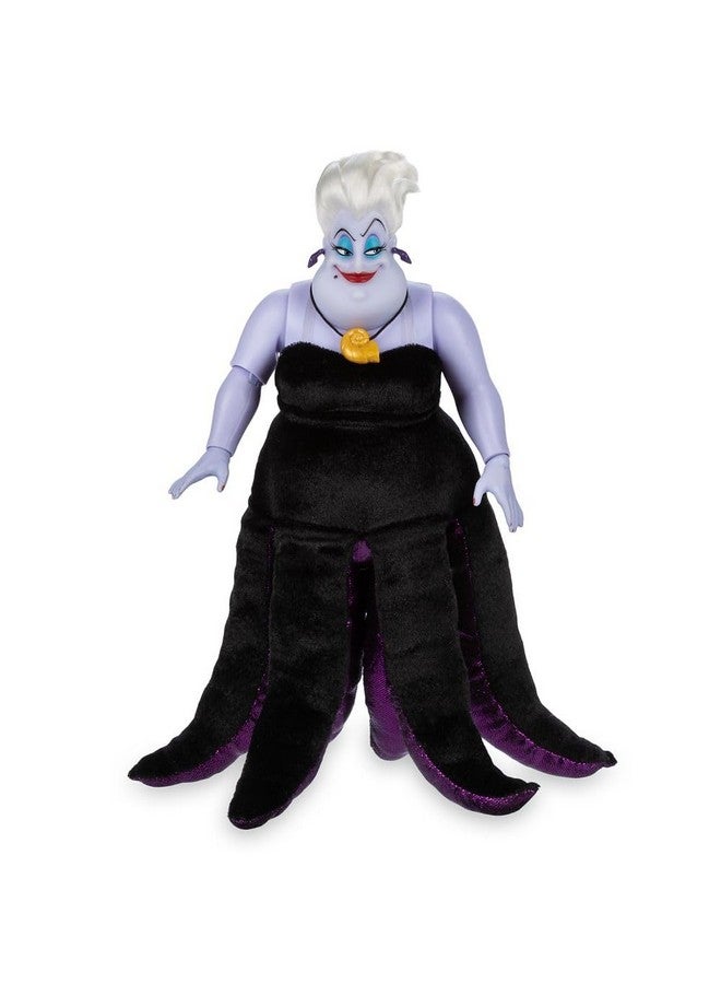 Disney store دمية أورسولا المغنية الرسمية من متجر ديزني - لعبة الأشرار، ألعاب حورية البحر بزي من الفيلور، وأذرع محشوة، وشعر مصفف، وقلادة صدفة مصبوبة - مستوحاة من فيلم الحورية الصغيرة (1989) - Image 1