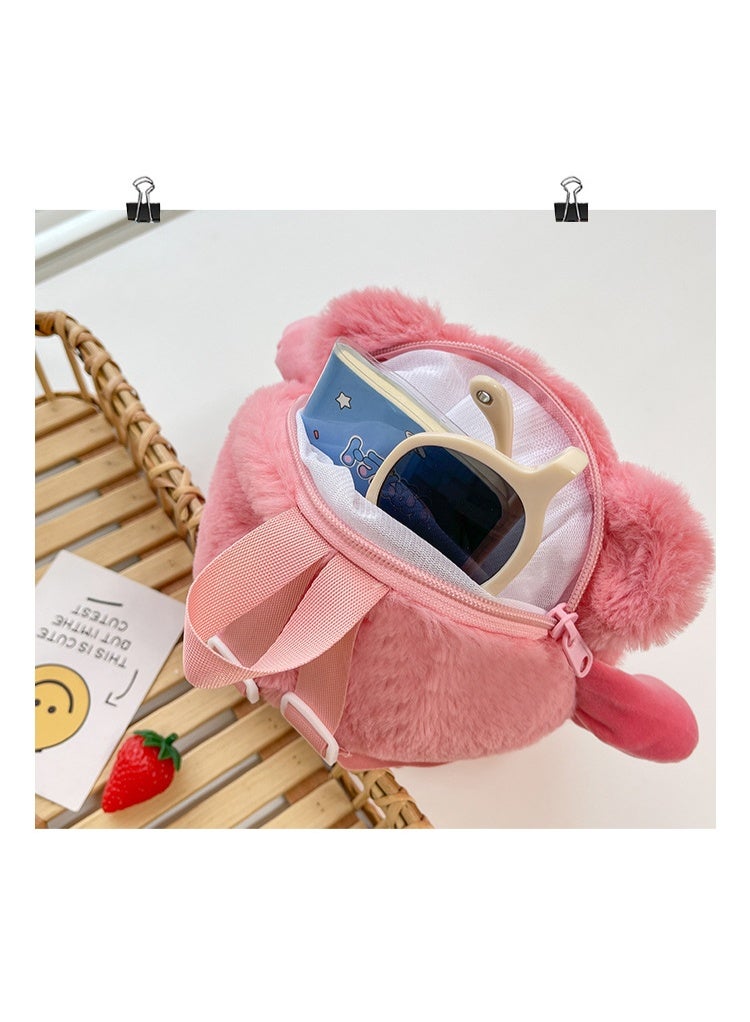 Sanrio Kawaii Kid's Backpack,Mini Plush Backpack，Cartoon Bag Soft Fuzzy Furry Handbags Backpacks Great Present for Kids Melody - Image 5