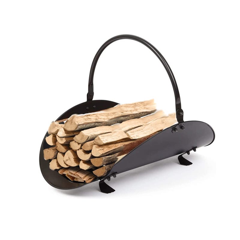 Rocky Mountain Radar Rocky Mountain Goods Firewood Basket Holder Indoor  Decorative Finish Metal Log Holder  Fireplace Wood Rack is Ideal Size for Indoor use  Assembly Wrench Included  for Modern or Classic Home  - Image 1