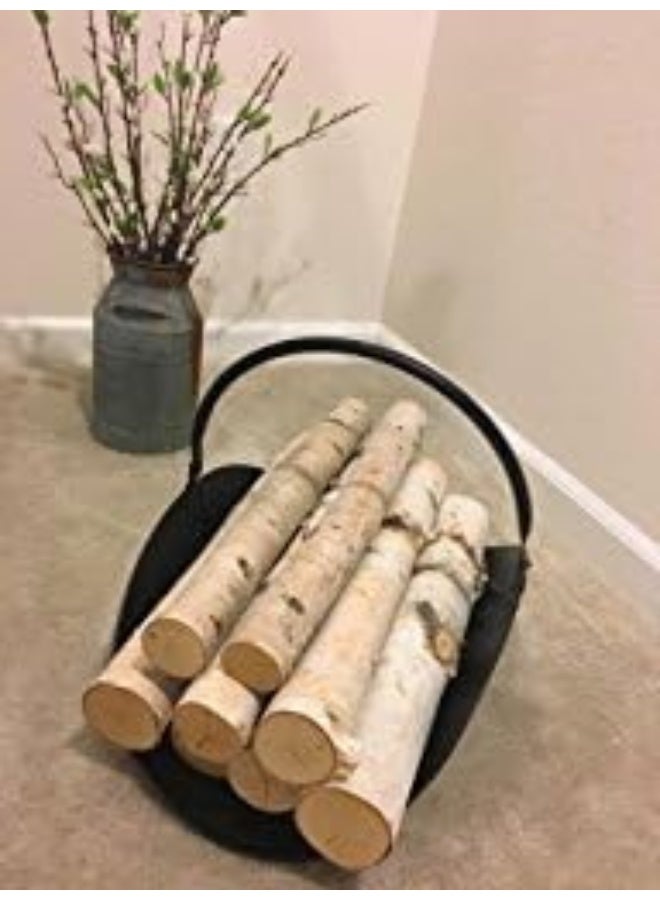 Rocky Mountain Radar Rocky Mountain Goods Firewood Basket Holder Indoor  Decorative Finish Metal Log Holder  Fireplace Wood Rack is Ideal Size for Indoor use  Assembly Wrench Included  for Modern or Classic Home  - Image 2