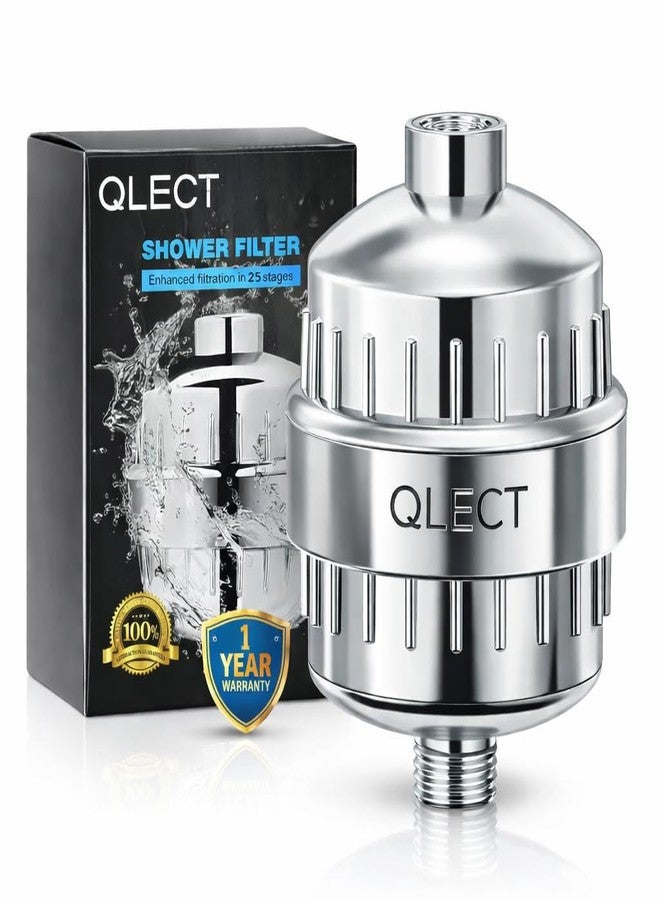 QLECT فلتر كيوليكت لتنقية المياه العسرة للاستحمام والصنبور | جهاز تنقية متعدد المراحل | يزيل الملح والرصاص والكلور | يحول الماء العسر إلى ماء يسر | حماية لجميع أنواع الشعر والبشرة | عمر طويل (مناسب لجميع أنواع المياه) - Image 1