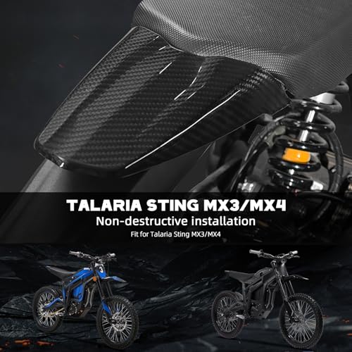 CHANGCHENG Real Carbon Fiber Rear Fender - Carbon Fiber Back Fender Mud Guard Plastic for Taparia Talaria Sting MX3/MX4 Talaria Electric Dirt Bike Talaria Sting r Bike Accessories - Image 4