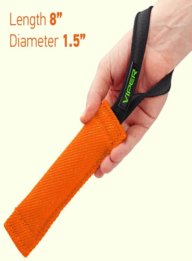 Viper Heavy Duty French Linen Dog Bite Tug Toy - K9 Trainer, Tough and Durable for Dogs Shutzhund IPO K-9 - Orange - 12in L x 1.5 W - Image 5