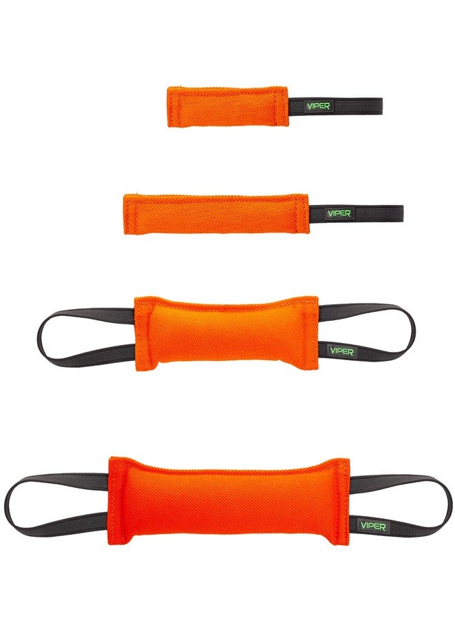 Viper Heavy Duty French Linen Dog Bite Tug Toy - K9 Trainer, Tough and Durable for Dogs Shutzhund IPO K-9 - Orange - 12in L x 1.5 W - Image 1