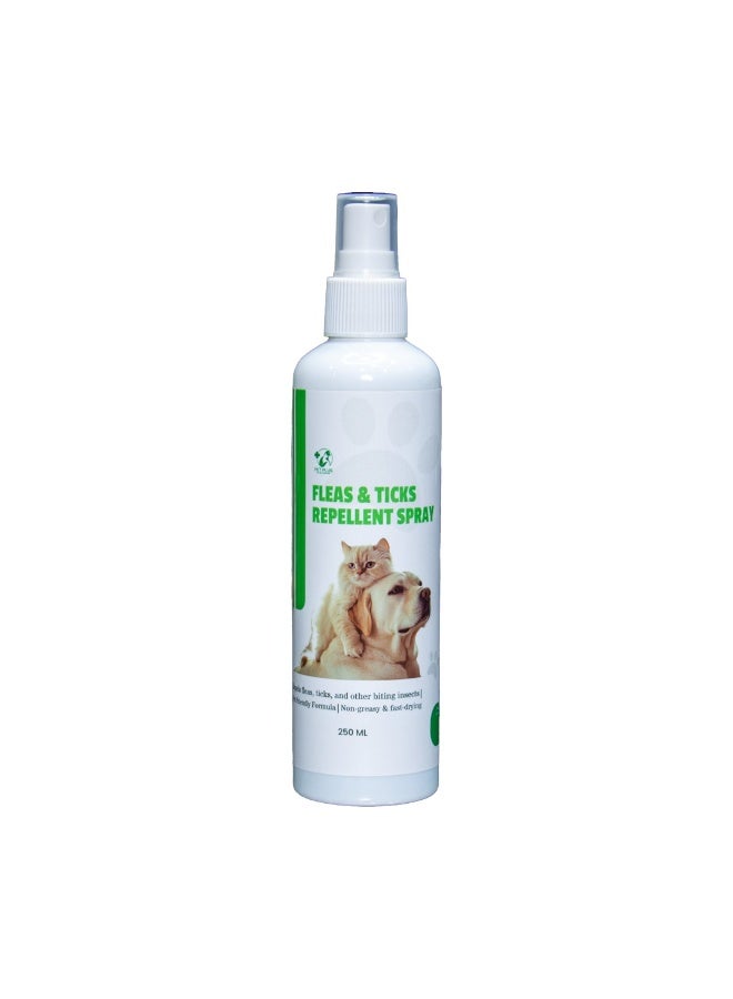 Pet Plus Fleas & Ticks Repellent Spray 250ml - Image 1