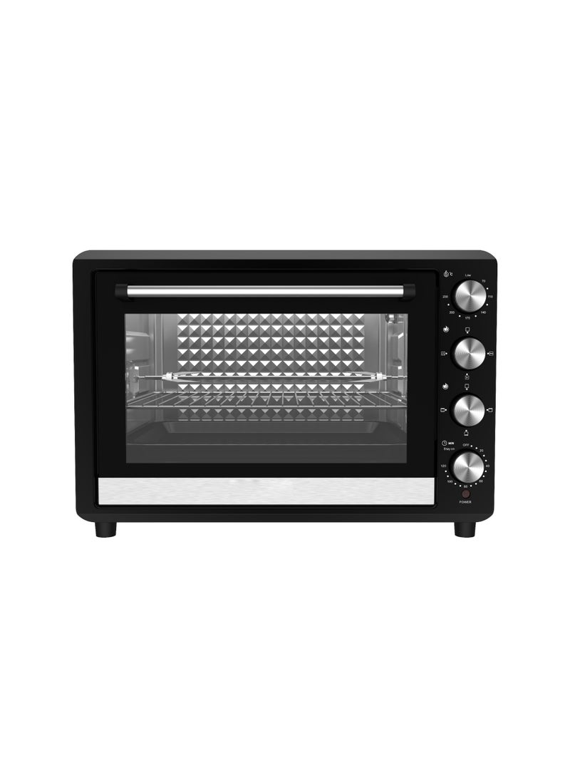 Oscar 70L Electric Oven - 2200W | Double Glass Door | Rotisserie & Convection with Inner Light | 4 Knob Temperature Control up to 230°C | OEO70L - 2 Year Warranty