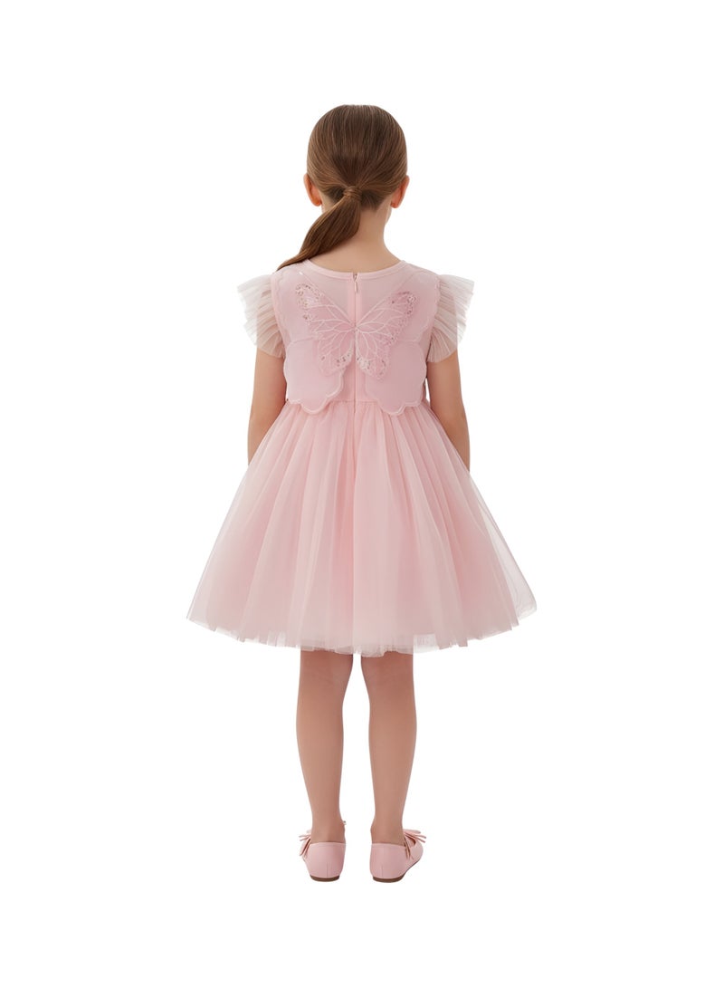 بيداني فستان إلسا وآنا فروزن الخيالي الوردي - Image 3