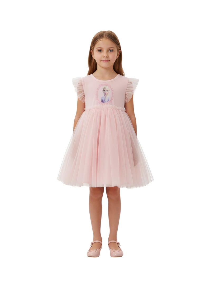 بيداني فستان إلسا وآنا فروزن الخيالي الوردي - Image 1