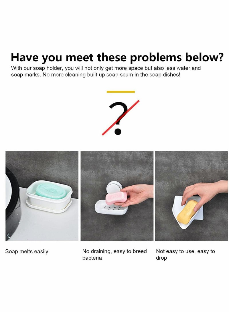 Magnetic Soap Holder,  2pcs Stainless Steel Universal Wall Mounted Suction Bar Soap Holder for Shower Bathroom - Image 2