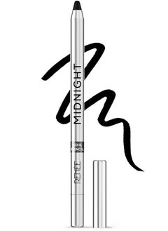 RENEE Midnight Kohl Pencil   Smudgeproof and Waterproof Kajal  24 Hrs Long Stay   Darkest Black   One Swipe Application Rich Color Payoff  Vitamin E  Olive Oil and Castor Oil   1.5 Gm