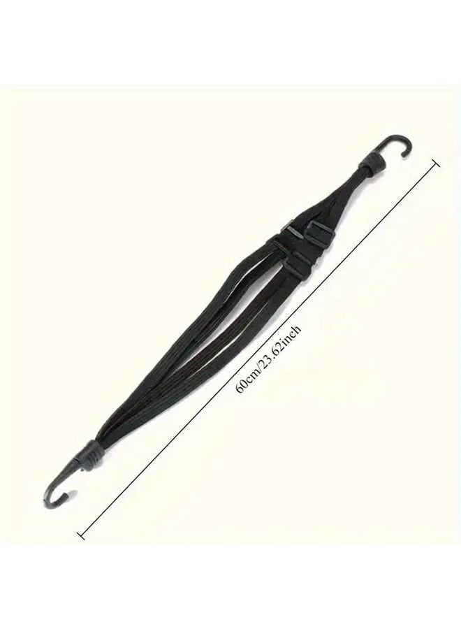 Black 2pcs Adjustable Motorcycle Bicycle Helmet Strap Nylon Rope Hook Outdoor Use - Image 4