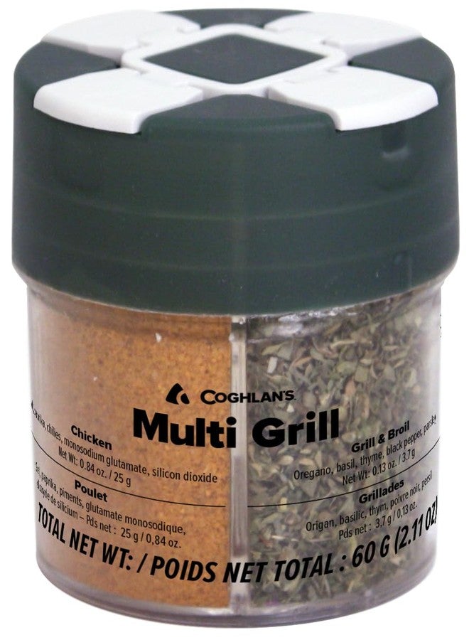 Coghlan's Multi-Grill Shaker – 4-in-1 Outdoor Spice Shaker with Flip-Top Lids for Chicken, Seafood, Steak, and Grilling Blends – Durable, Compact, and Travel-Ready for Camping, RV or BBQs - Image 1