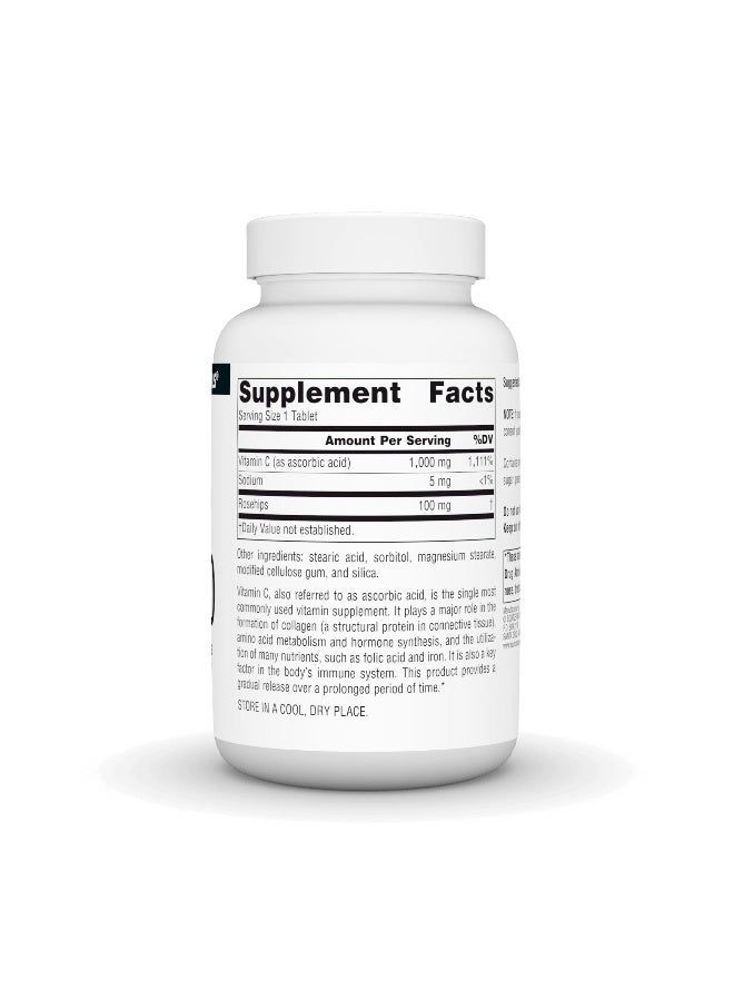 Source Naturals C-1000, with Rose HIPS 1000 mg for Immune System Support - 100 Time Release Tablets - Image 2