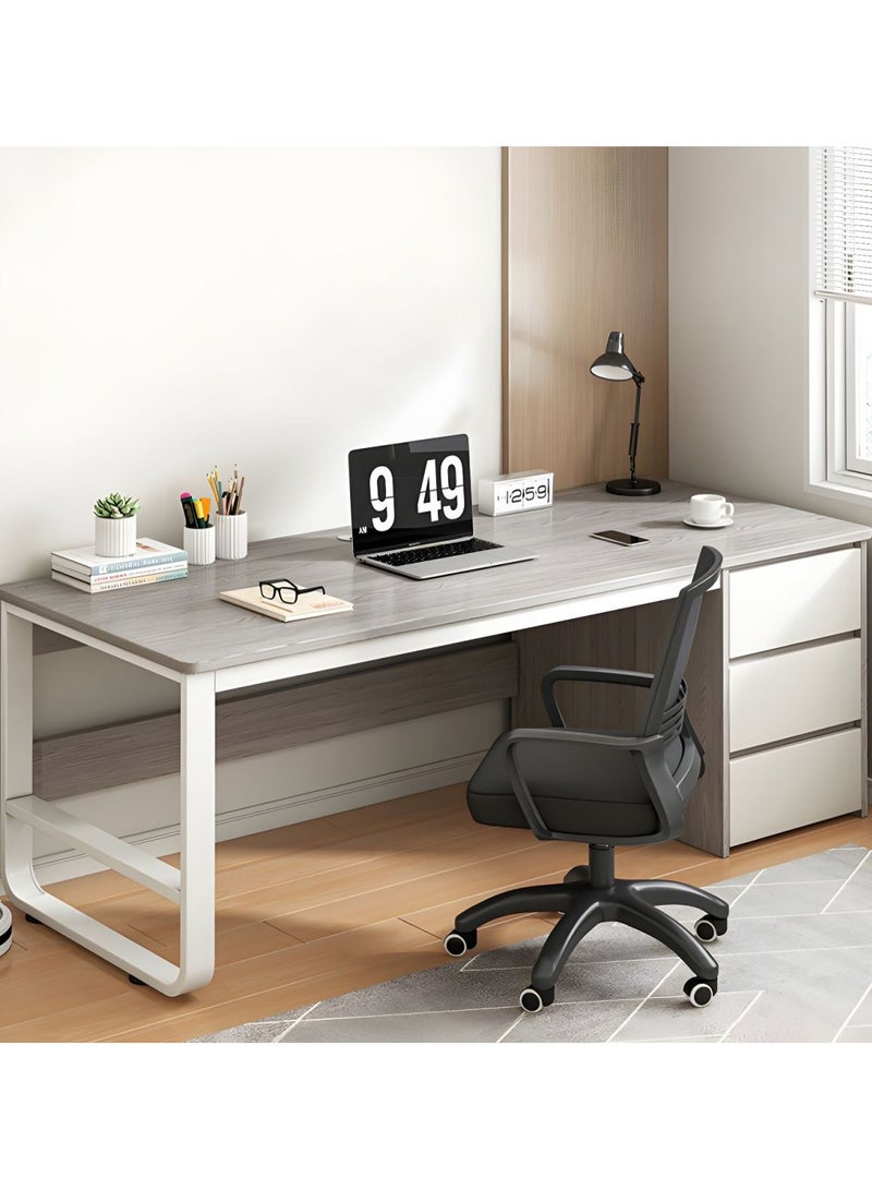 DubaiGallery Modern Minimalist Computer Desk with Drawer, Luxury Writing Table for Bedroom, Simple Household Furniture - Image 4