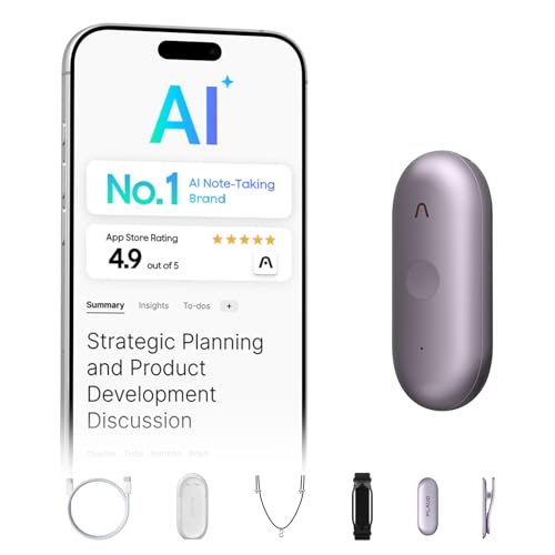 Plaud NotePin S AI Voice Recorder Wearable AI Notetaker AI Transcribe Summarize Support 112 Languages 64GB Audio Recorder for Meetings Interviews Professionals Teams with 4 Accessories - Image 1