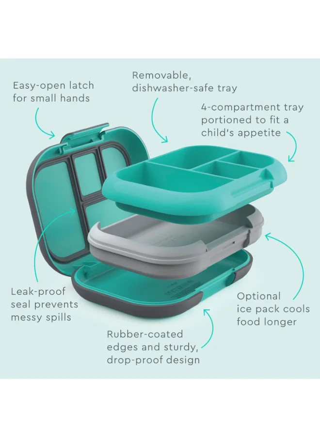 Bentgo Bento Style Kids Chill Lunch Box - Electric Aqua