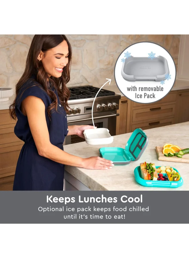 Bentgo Bento Style Kids Chill Lunch Box - Electric Aqua