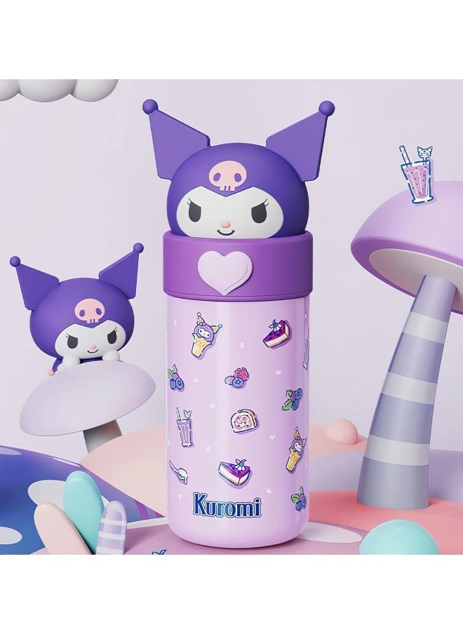 GGEROU Kids Water Bottle Insulated Stainless Steel Reusable Tumbler for Toddlers Boys Girls Cartoon Vacuum Thermos Cup Womens Water Bottles for Hot or Cold Drinks Travel School Home 350ml  - Image 3