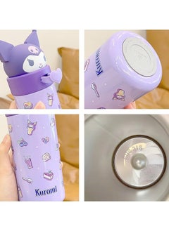 GGEROU Kids Water Bottle Insulated Stainless Steel Reusable Tumbler for Toddlers Boys Girls Cartoon Vacuum Thermos Cup Womens Water Bottles for Hot or Cold Drinks Travel School Home 350ml  - Image 5