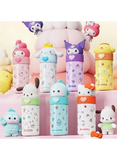GGEROU Kids Water Bottle Insulated Stainless Steel Reusable Tumbler for Toddlers Boys Girls Cartoon Vacuum Thermos Cup Womens Water Bottles for Hot or Cold Drinks Travel School Home 350ml  - Image 2