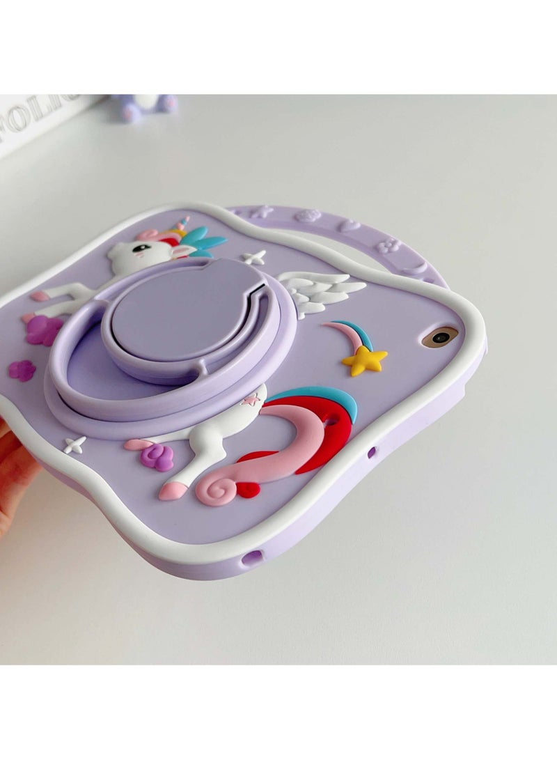 عام حافظة وقاثة للأطفال لـ iPad الجيل العاشر بقياس 10.9 بوصة، جذابة، مع قاعدة قابلة للدوران بزاوية 360 درجة. - Image 4