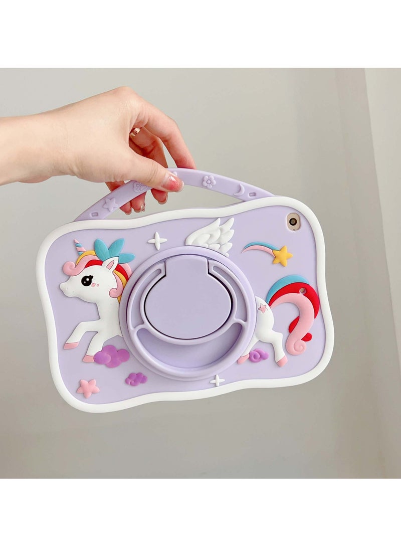 عام حافظة وقاثة للأطفال لـ iPad الجيل العاشر بقياس 10.9 بوصة، جذابة، مع قاعدة قابلة للدوران بزاوية 360 درجة. - Image 3