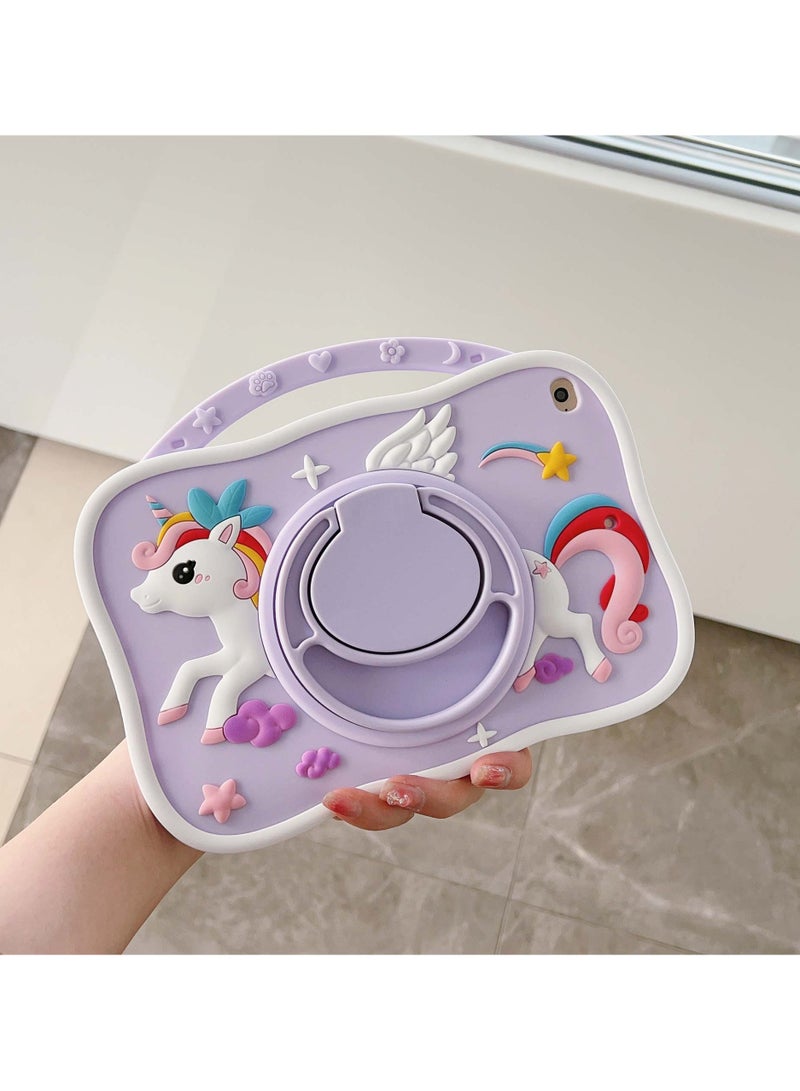 عام حافظة وقاثة للأطفال لـ iPad الجيل العاشر بقياس 10.9 بوصة، جذابة، مع قاعدة قابلة للدوران بزاوية 360 درجة. - Image 1