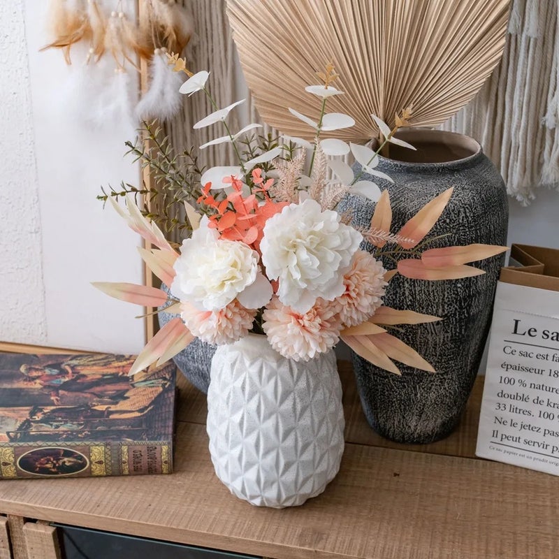 Bluejw Artificial Silk Wedding Floral Table Centerpieces with Dried Plants – Bride Dandelion Bouquet for Home, Party & Event Decor - Image 2