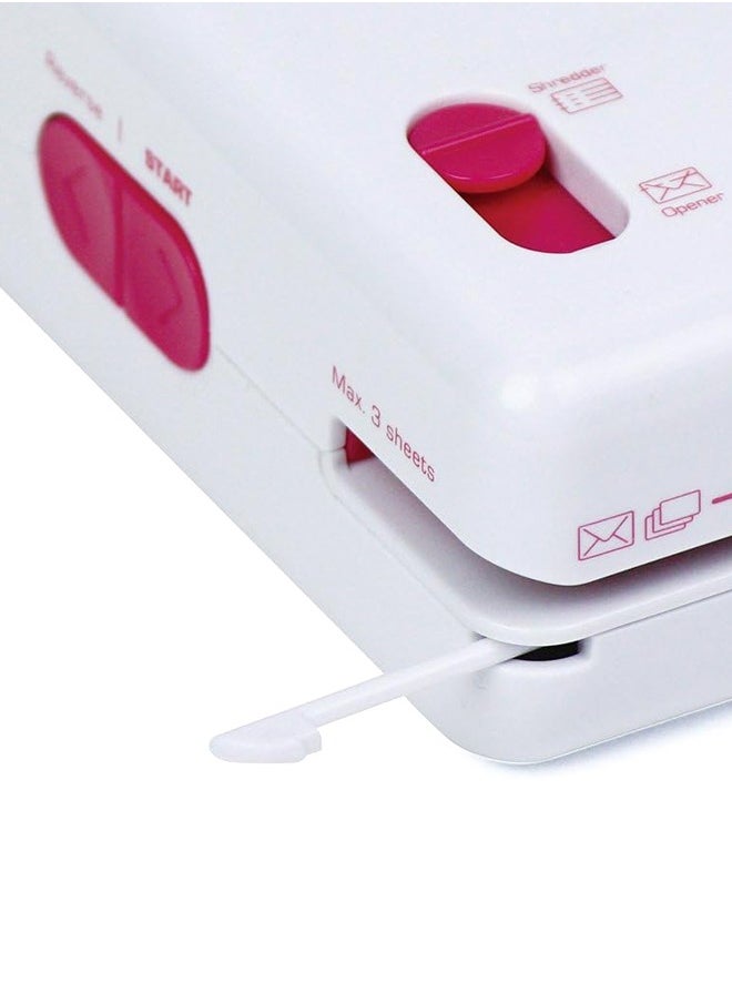 Mini Electric Paper Shredder, Compact Home Shredder, 3mm Micro-Cut, Confidential Small Paper Shredder, Shreds 3 Sheets at a Time, Portable and Efficient