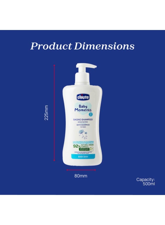 Chicco Baby Moments No-Tears Bath Shampoo 0m+ 500ml - Image 2