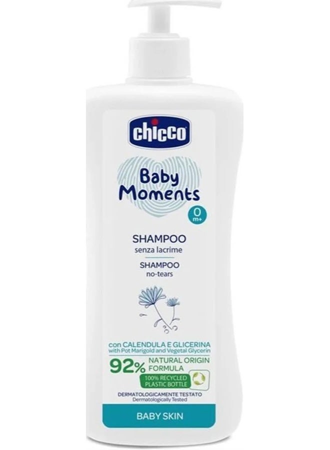 Chicco Baby Moments No-Tears Bath Shampoo 0m+ 500ml - Image 1
