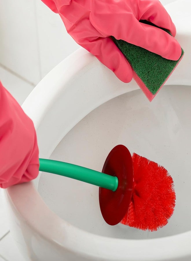 DEARMAMY Cherry-Shaped Toilet Brush Set - Modern Dark Red Plastic Toilet Cleaning Kit with Stand for Bathroom (14.93 Inch) - Image 4