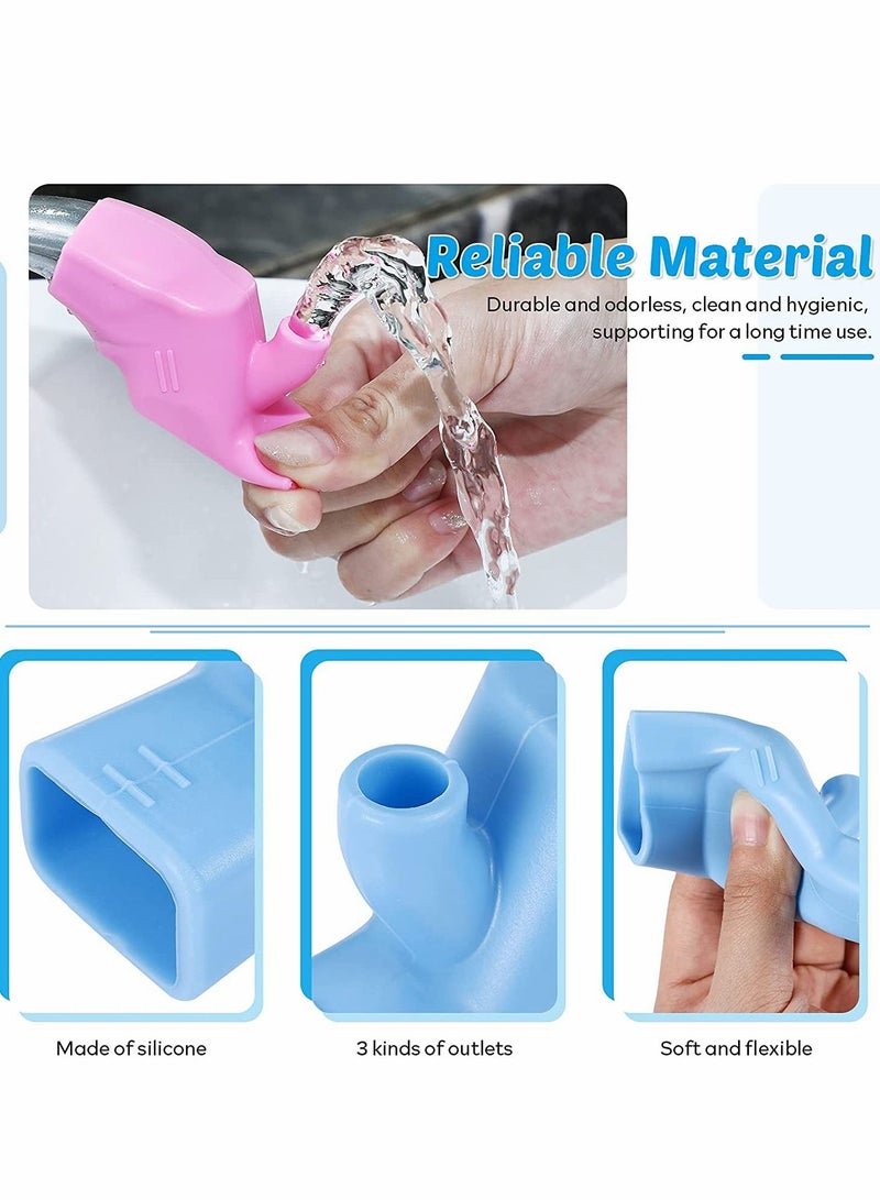 SYOSI Faucet Extender, 6 PCS Food-Grade, Portable Silicone Sink Water Accessories, Spout Cover Tooth Brushing Gargle Hand for Kitchen Home Bathroom - Image 3