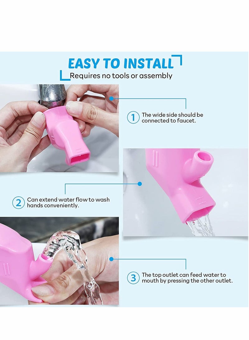 SYOSI Faucet Extender, 6 PCS Food-Grade, Portable Silicone Sink Water Accessories, Spout Cover Tooth Brushing Gargle Hand for Kitchen Home Bathroom - Image 4