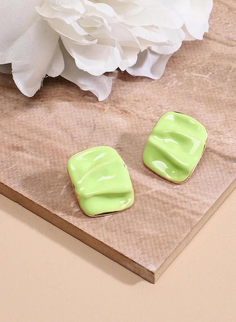 SOHI Textured Enamel Artificial Stud Earring Jewellery