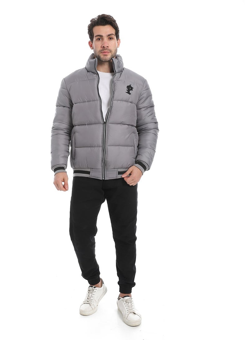 Pavone Men's Winter Puffer Jacket - Dark grey - Image 3
