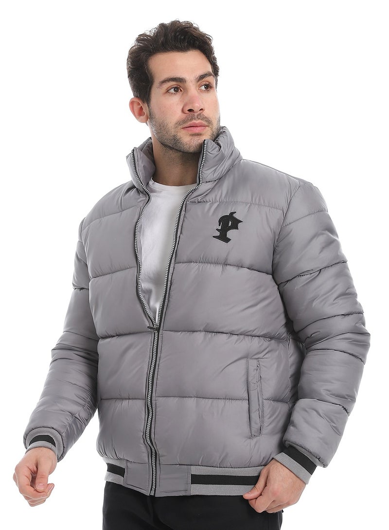 Pavone Men's Winter Puffer Jacket - Dark grey - Image 2