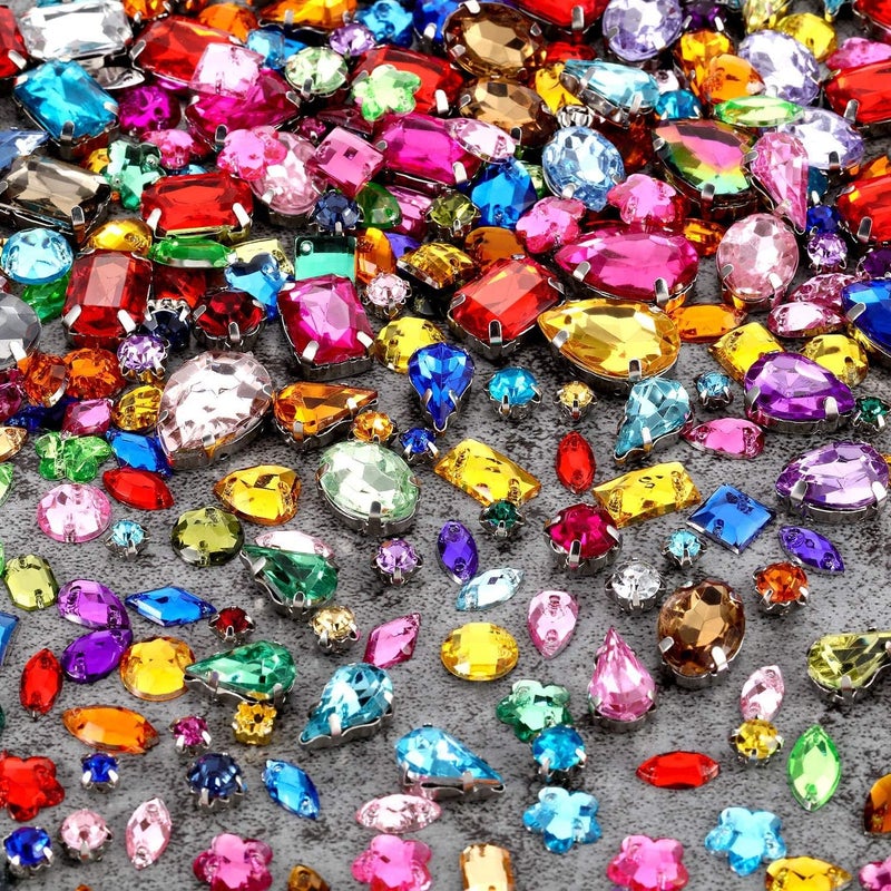 Diy Crafts 16125 3d Crystal Ab Clear Nail Stones Gems Pearl Diy Nail Art Decorations Gold Silver Rivet Rhinestone Pack of 1 Box Kqh470 Multicolor - Image 2