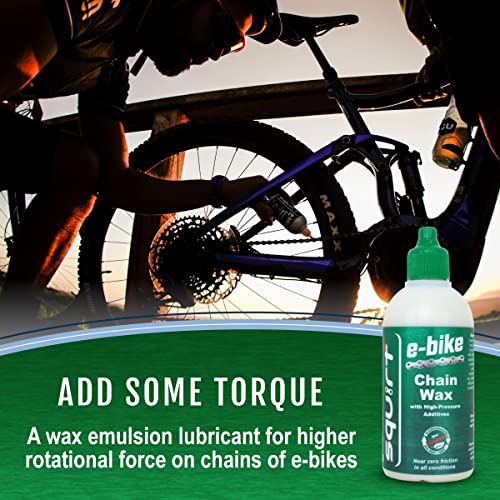 Squirt E-Bike Chain Wax 120 ml with High-Pressure Additives for E-Bikes - Ebike Lubricant for Wet & Dry Conditions - Electric Bike Chain Lube Reduces Noise & Friction - Ebike Accessories - Image 3