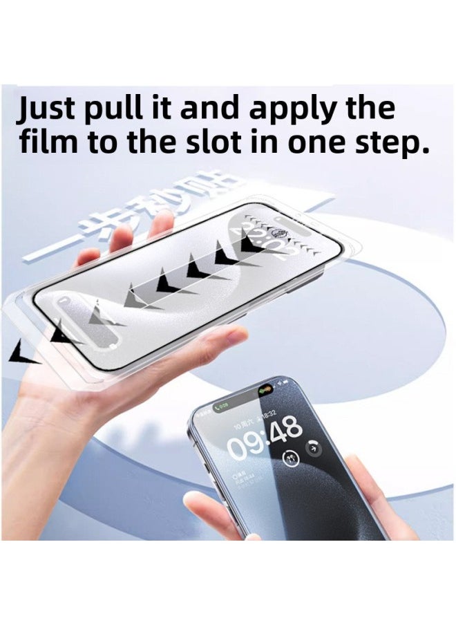 Generic - Applicable To Apple 16Pro Max Dust Free Warehouse Tempered Film HD 14Pro Anti-Peep And Dust Removal Film Artifact Mobile Phone Film-Color:Electroplating Hd + Dustproof Tape Packaging-Dimensions:IP11PROMAX/XS MAX - Image 1