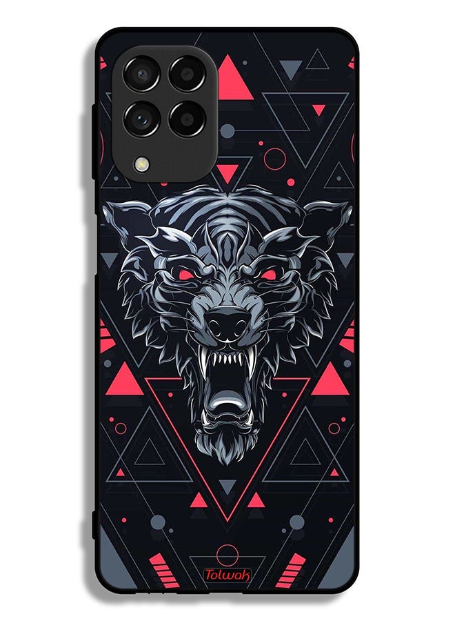 Tolwak Samsung Galaxy M53 Protective Case Cover Scrolling Wolf - Image 2