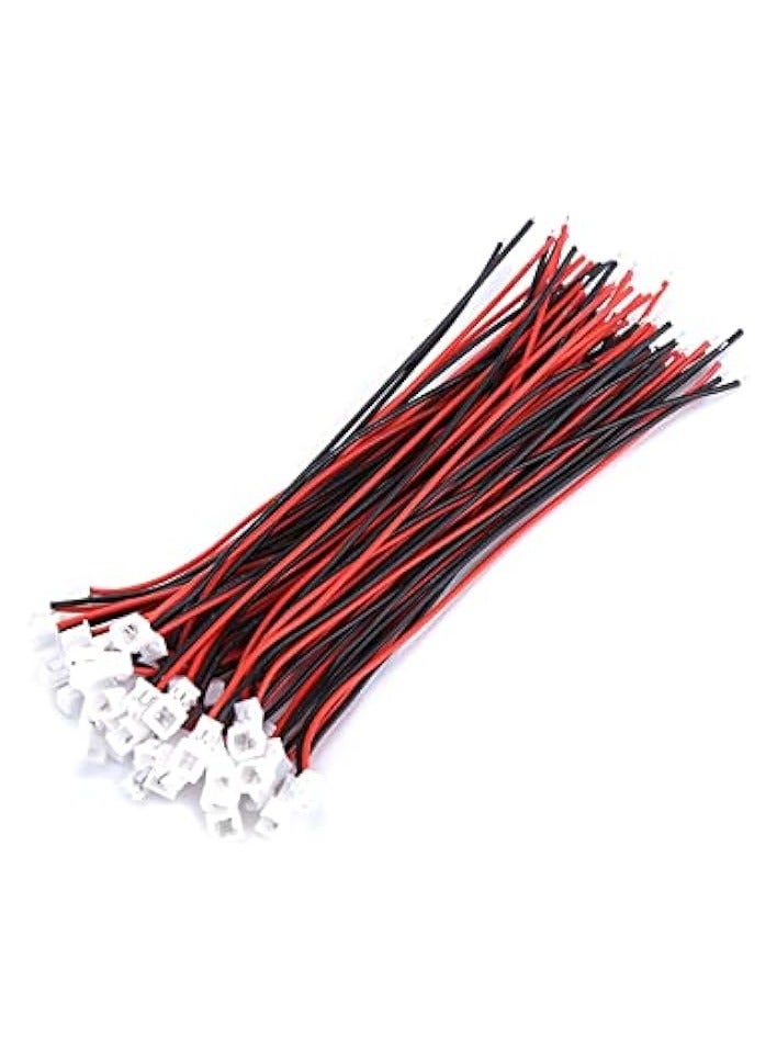 erorex 20 Sets JST Angle Connectors, 1.25mm Terminal Wire 100MM Micro Male Female Connector 2 Pin / 3 Pin for Electrical Appliances Automobiles (2Pin male and female set) - Image 1