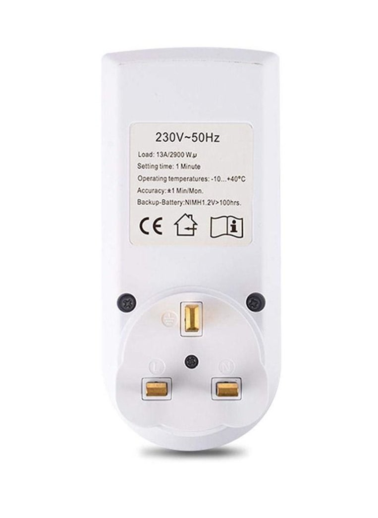 Generic - LCD Digital Programmable Timer Switch Socket Electronic UK Plug - Image 1